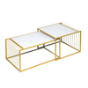 Square Coffee Table Set Sofa Tables Nested Side Living Room Home Marble Vein UK