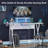 Tribesigns Gaming Desk PC Notebook Laptop Desk with Cup Holder Headphone Hook