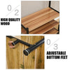 Clothes Heavy Duty Hanging Rail Clothing Coat Stand with Shoe Rack Shelf 2-Color