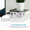 3D LED Digital Clock Desk Wall Alarm Watch USB Charging Clock for Home Office