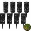 6X Solar Power Garden Post Light Waterproof LED Outdoor Yard Path Lighting Lamp