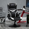 Gaming Chair Ergonomic Computer Chair PVC Leather Exclusive Swivel Chair White
