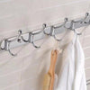 Coat Clothes Door Holder 6/12 Hooks Rack Hat Wall Hanger Rail Stainless Steel