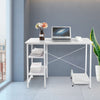 Modern Computer Desk Study Table Office Desk with 2 Shelves for Home Office UK
