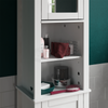 Tall Bathroom Cabinet Mirrored Door Cupboard Storage Shelf Shelving Unit