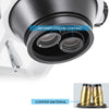 3.5X-90X Simul-Focal Zoom Trinocular Stereo Microscope Dual Arm Boom Stand