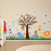 Walplus Wall Sticker Happy Animal Zoo with Grass Skirting Art Decal Decorations