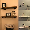 2pcs Wall Mounted Shelf Brackets Board Holder Support Storage Hanger Iron Hooks