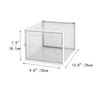 Mondeer 8/12 pcs Stackable Shoe Organiser Boxes Shoe Cabinet Transparent/Black