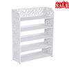 5 Tiers Shoe Rack Storage Shelf Display Stand Organiser Unit Cabinet White UK