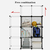 6/8/12 Cube Storage Shelf Metal Wire Grid Interlocking Display Bookcase Cabinet