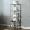 5 Tier Chrome Wire Shelving Baskets Kitchen Storage Organiser Unit Rack Holder