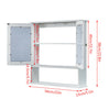 Bathroom Cabinet Storage Cupboard with Mirror Wooden Shelves White Wall Mounted