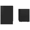 Coffee Table Set Chipboard Accent Side Nesting Tables High Gloss Black