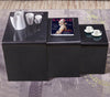 Nest of 3 Tables Coffee Table Nested Tea Lamp Side Living Room Furniture Black