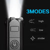 Rechargeable Focusing 3 Working Modes LED Flashlight USB Zoom Torch Waterproof