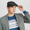 Mens Boys Flat Beret Faux Leather Driving Cabbie Hat Caps Hat Country Peaky Golf
