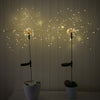 2X 120LED Garden Path Lights Solar Power Firework Lamp Starburst Stake Outdoor
