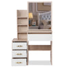 Dressing Table With Drawers Mirror Stool Set Makeup Desk Vanity Table Bedroom