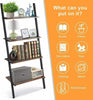 Industrial Ladder Shelves Wall Leaning Shelf Rack 4 Tier Storage Shelving Unit