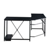 Black Computer Desk L Shape Home Office Desks Large PC Workstation Corner Table