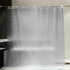 180*180cm 3D Bath Shower Curtain Clear Plastic Diamond Cube Thick PEVA 12 Hooks