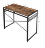 Industrial Computer Desk Rustic Metal Furniture Vintage Folding Office Study