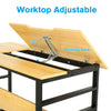 Adjustable Office Writing Desk Study Computer PC Table Shelf Workstation Home