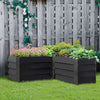 L-shape Galvanized Metal Raised Bed Garden Corner Outdoor Vegetable Grow Planter