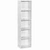 Cube Bookcase 5 Tier Shelf Display Wood Furniture Storage Unit White