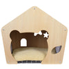 Pet Cat Dog Kennel Indoor Garden Kitten Bed House Shelter Look Through Window UK