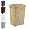 Strong Laundry Basket Washing Clothes Storage Hamper Rattan Style Plastic Large