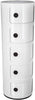 WHITE MODERN STORAGE CABINET ROUND KITCHEN BATHROOM HALLWAY CORNER DRAWER UNIT