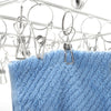 Folding Sock Dryer with 52 Peg, Stainless Steel Swivel Drying Rack Windproof