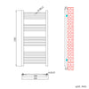Bathroom Heated Towel Rail Radiator Chrome Straight / Curved / Square Shape