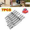 7x Self Centering Lock Hinge Drill Bit Set Hardware Drawer Pilot Hole Guides UK