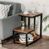 Small Side End Table Bedside Table Metal Nightstand Storage Organizer Stand