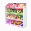 Kids Toy Storage Rack Unit 16 Boxes Removable Bins Freestanding Toy Organizer UK