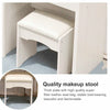 Modern White Dressing Table Set Makeup Vanity Desk With Stool Mirror &Drawer