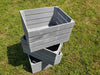 3 PACK - Large Wooden GREY Crate Apple Box Storage Display Unit Vintage