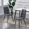 Set of 2 Faux Matte Suede Leather Dining Chairs home & restaurants Henri