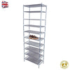 10Tiers 30Pair Shoe Organizer Rack Stand Storage Space Saver Lightweight Cabinet