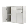 Modern White Sideboard Cabinet Cupboard Storage Furniture With Drawers & Doors
