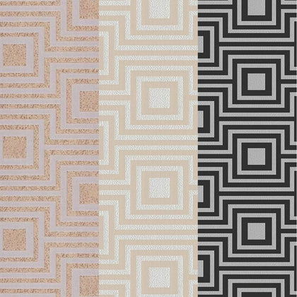 Arthouse Modena Geometric Textured Luxury Metallic Bathroom Kitchen Wallpaper