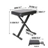 Adjustable Keyboard Stand & Stool X-frame Musical Instrument Seat Bench PU Chair