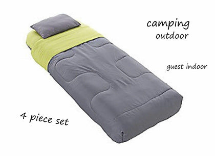 All In One Single Bed Set Indoor & Outdoor Camping Bed Air Bed Ready Bed NEW