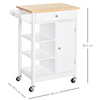 Small Kitchen Trolley Butchers Block Island Storage Cupboard Cart Shelves Unit