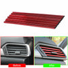 10x Auto Car Accessories Air Conditioner Outlet Decoration Strip Universal RED