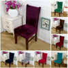 Velvet Dining Chair Seats Covers Slip Stretch Wedding Banquet Party Removable UK
