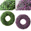 Pure Boxwood Artificial Topiary Hanging Grass Purple/Green Wreath Wedding Decor